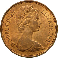 Coin, Great Britain, Elizabeth II, 2 New Pence, 1971, EF(40-45), Bronze, KM:916