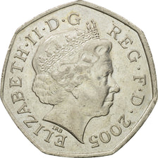 Coin, Great Britain, Elizabeth II, 50 Pence, 2005, EF(40-45), Copper-nickel