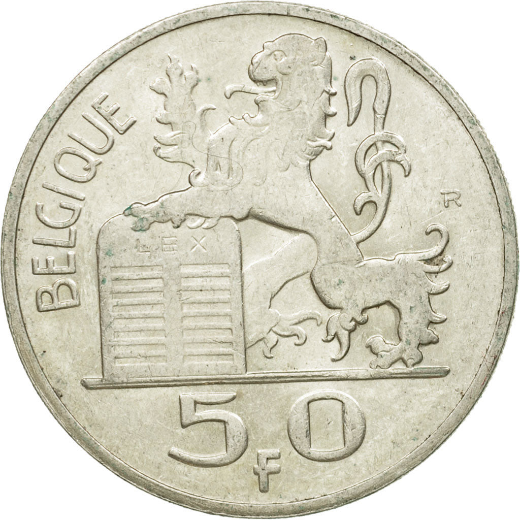 Monnaie, Belgique, 50 Francs, 50 Frank, 1948, TTB, Argent, KM:136.1
