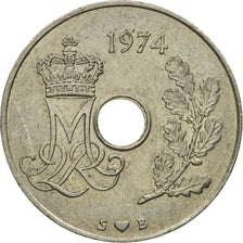 Monnaie, Danemark, Margrethe II, 25 Öre, 1974, Copenhagen, TTB, Copper-nickel