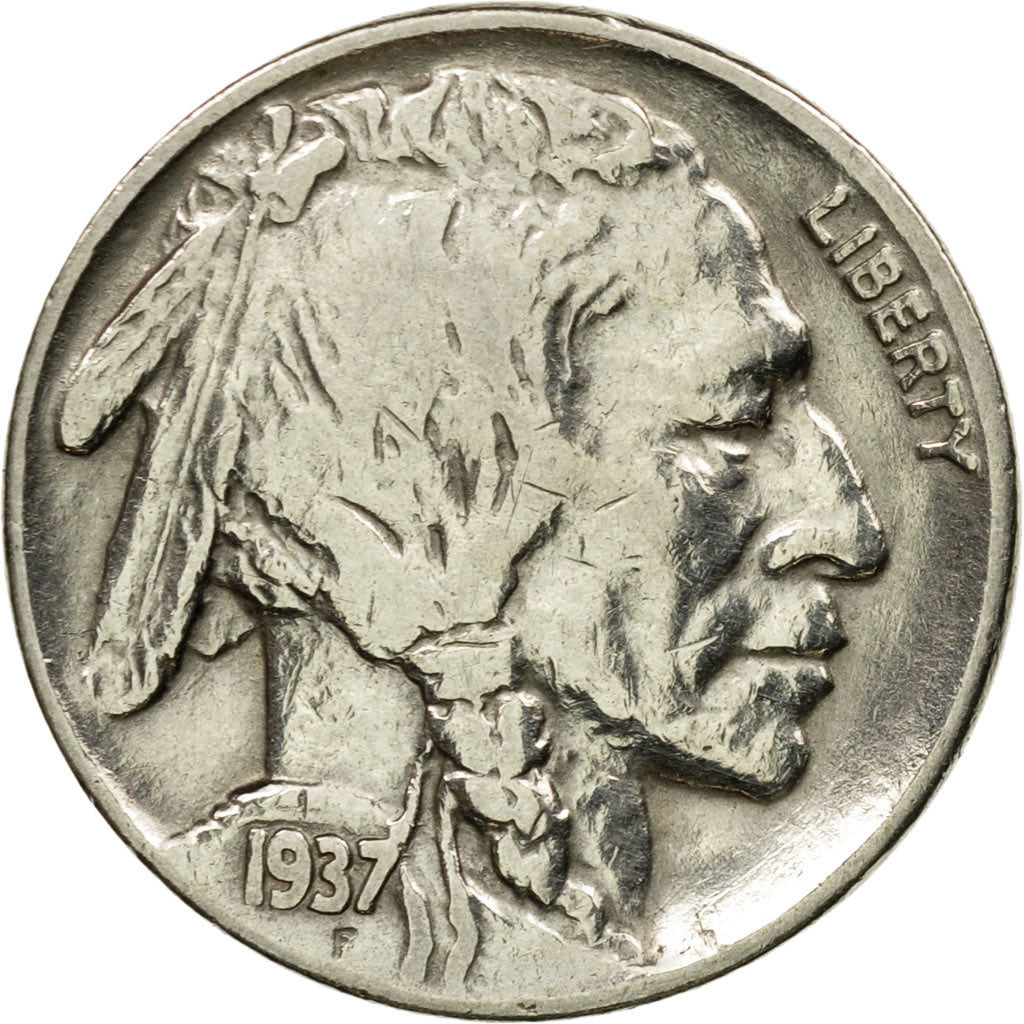 Munten, Verenigde Staten, Buffalo Nickel, 5 Cents, 1937, U.S. Mint