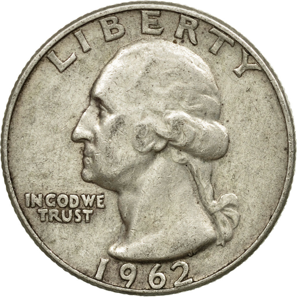 Coin, United States, Washington Quarter, Quarter, 1962, U.S. Mint, Denver