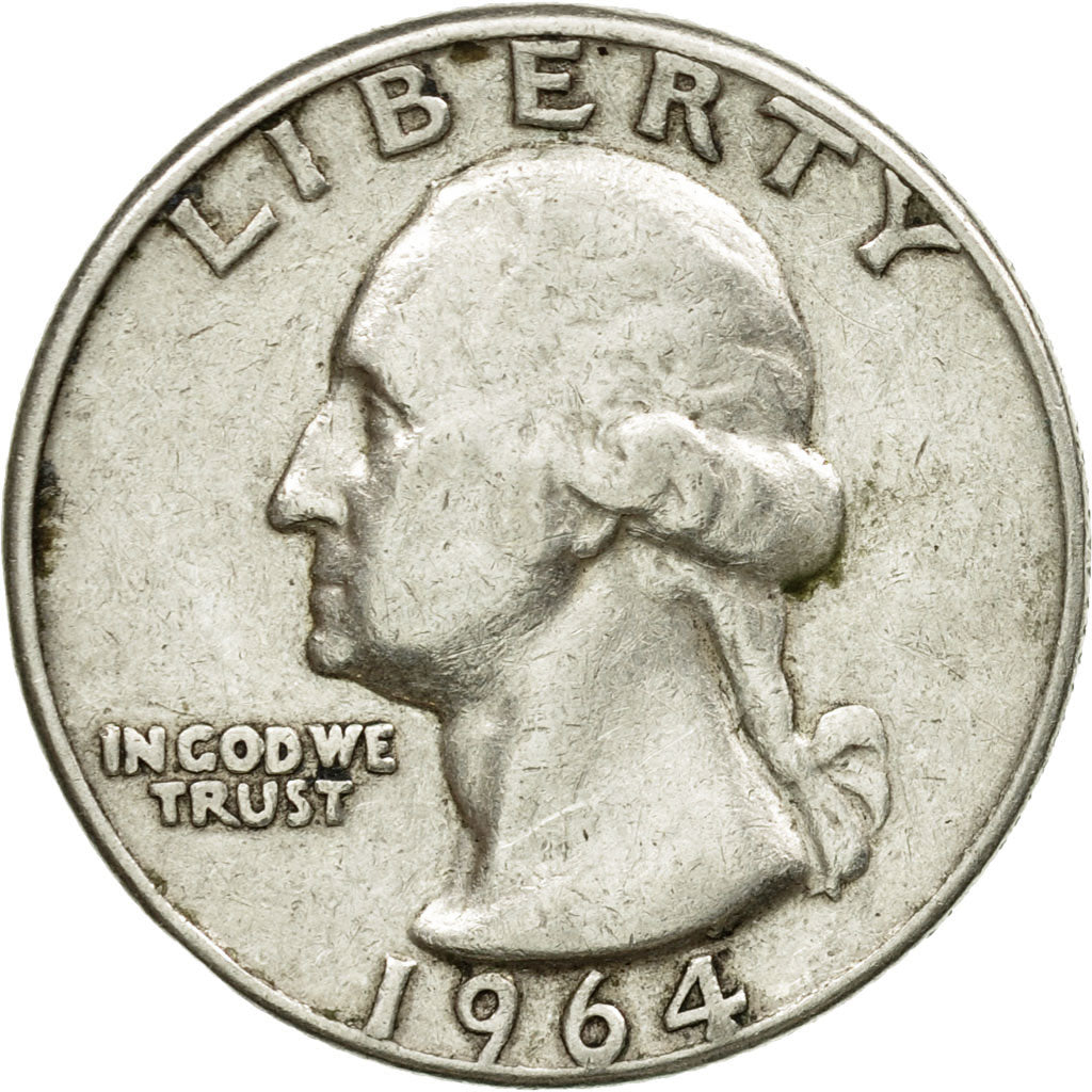 Coin, United States, Washington Quarter, Quarter, 1964, U.S. Mint, Philadelphia