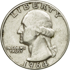 Coin, United States, Washington Quarter, Quarter, 1964, U.S. Mint, Philadelphia