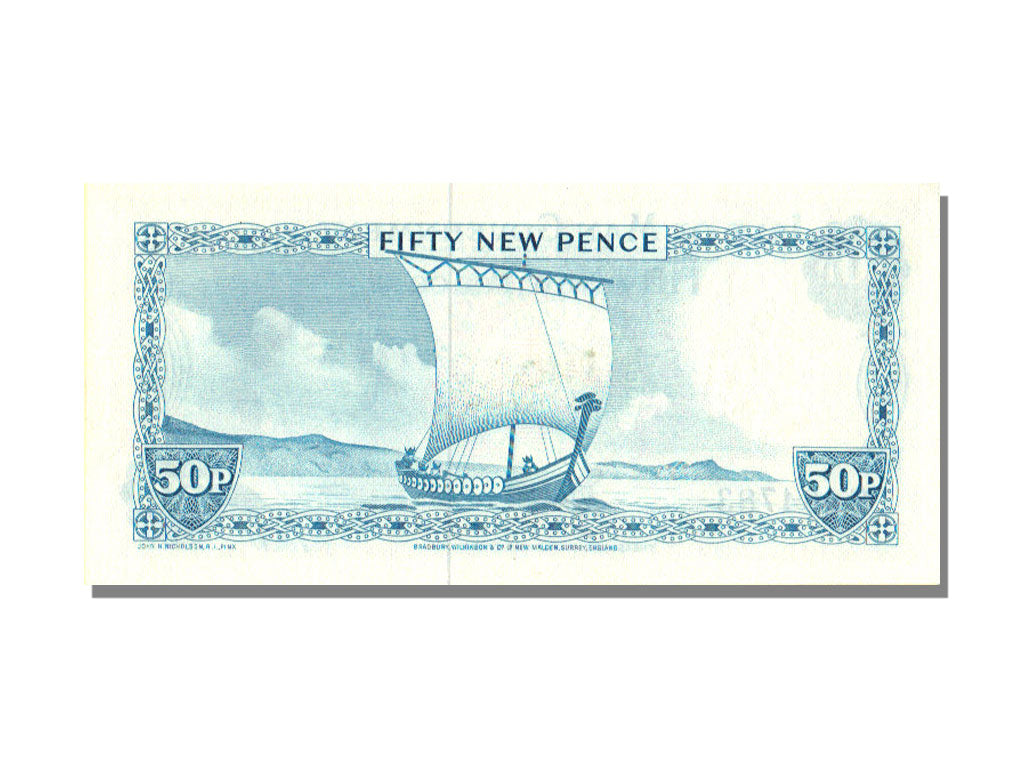 Isle of Man, 50 New Pence, KM #33a, UNC(65-70), C
