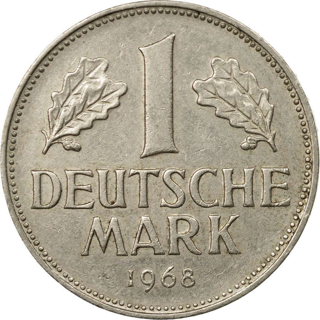Munten, Federale Duitse Republiek, Mark, 1968, Karlsruhe, ZF, Copper-nickel