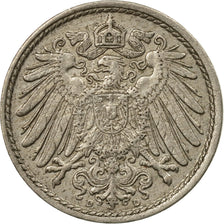 Moneta, GERMANIA - IMPERO, Wilhelm II, 5 Pfennig, 1890, Munich, BB, Rame-nichel