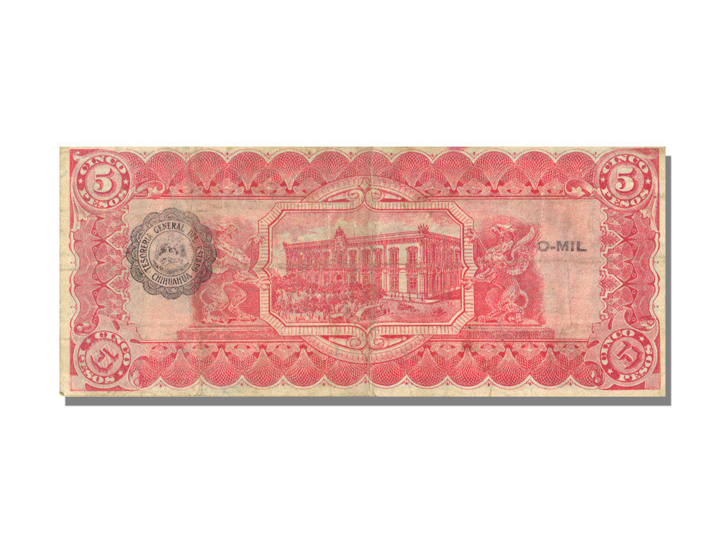 Mexico - Revolutionary, 5 Pesos, 1914, KM #S531f, 1914-02-10, AU(55-58), O-MIL