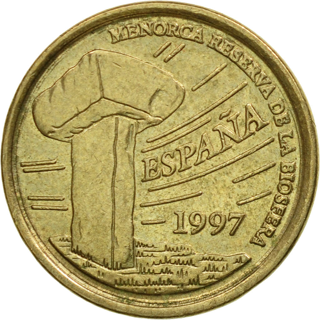 Coin, Spain, Juan Carlos I, 5 Pesetas, 1997, Madrid, VF(30-35), Aluminum-Bronze