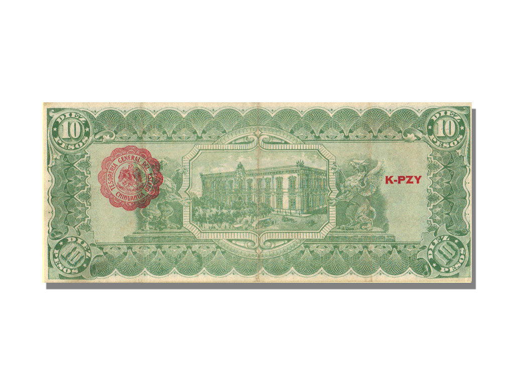 Mexico, 10 Pesos, 1914, 1914-02-10, AU(55-58), K-PZY