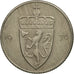 Coin, Norway, Olav V, 50 Öre, 1976, EF(40-45), Copper-nickel, KM:418