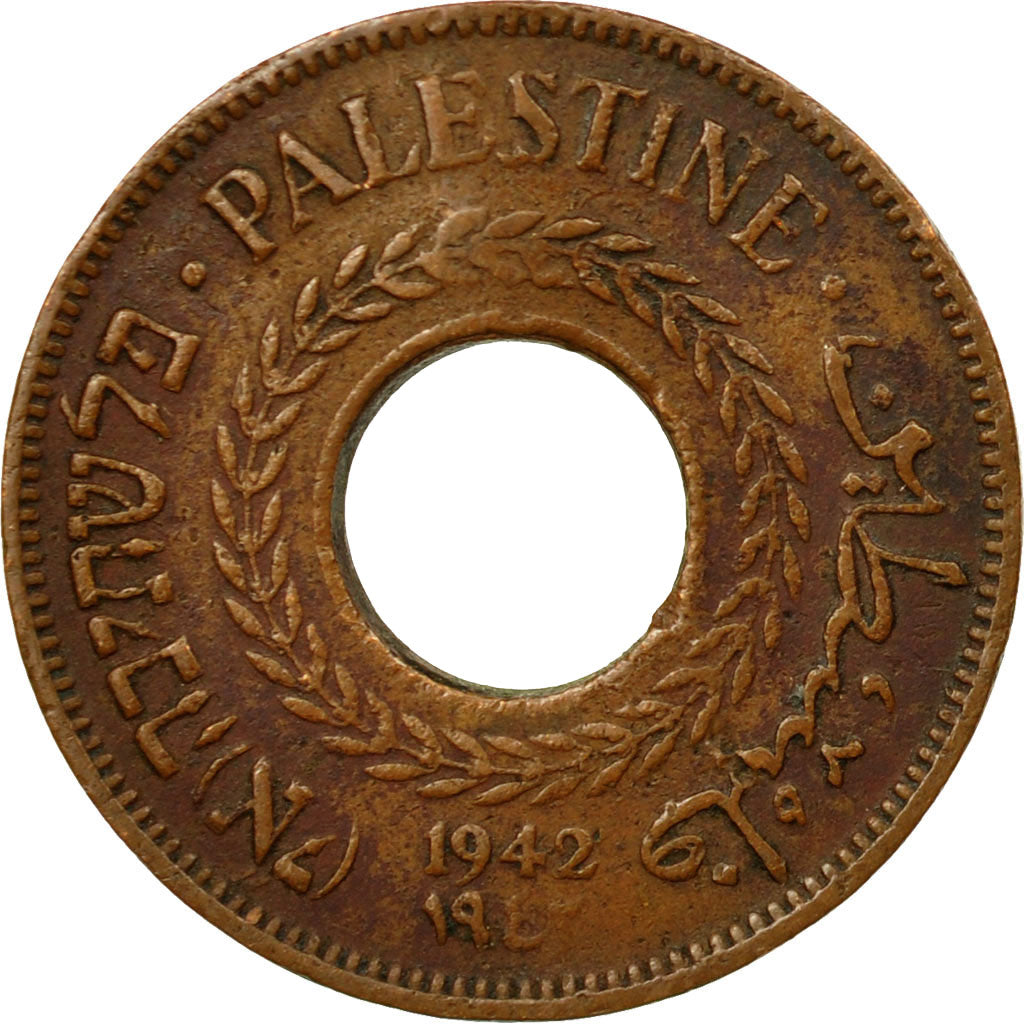 Coin, Palestine, 5 Mils, 1942, EF(40-45), Bronze, KM:3a