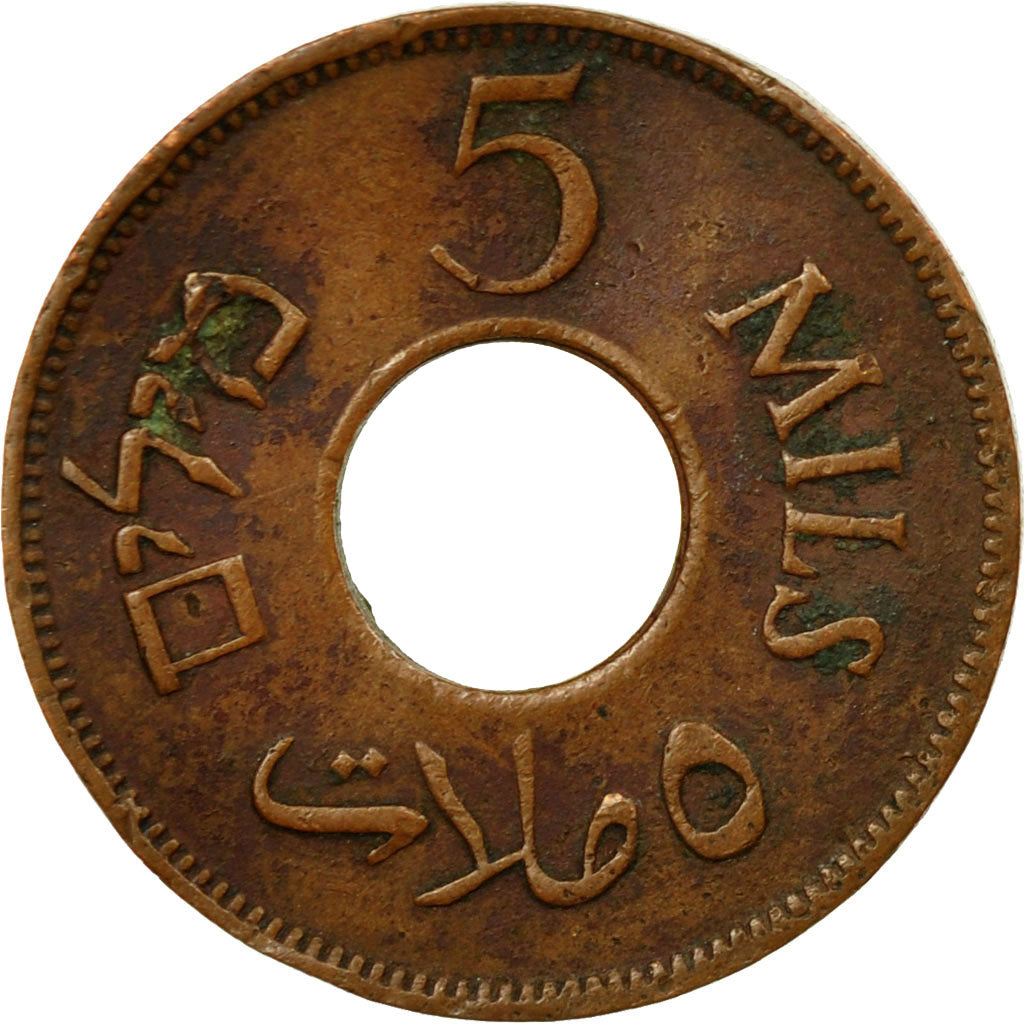 Coin, Palestine, 5 Mils, 1942, EF(40-45), Bronze, KM:3a