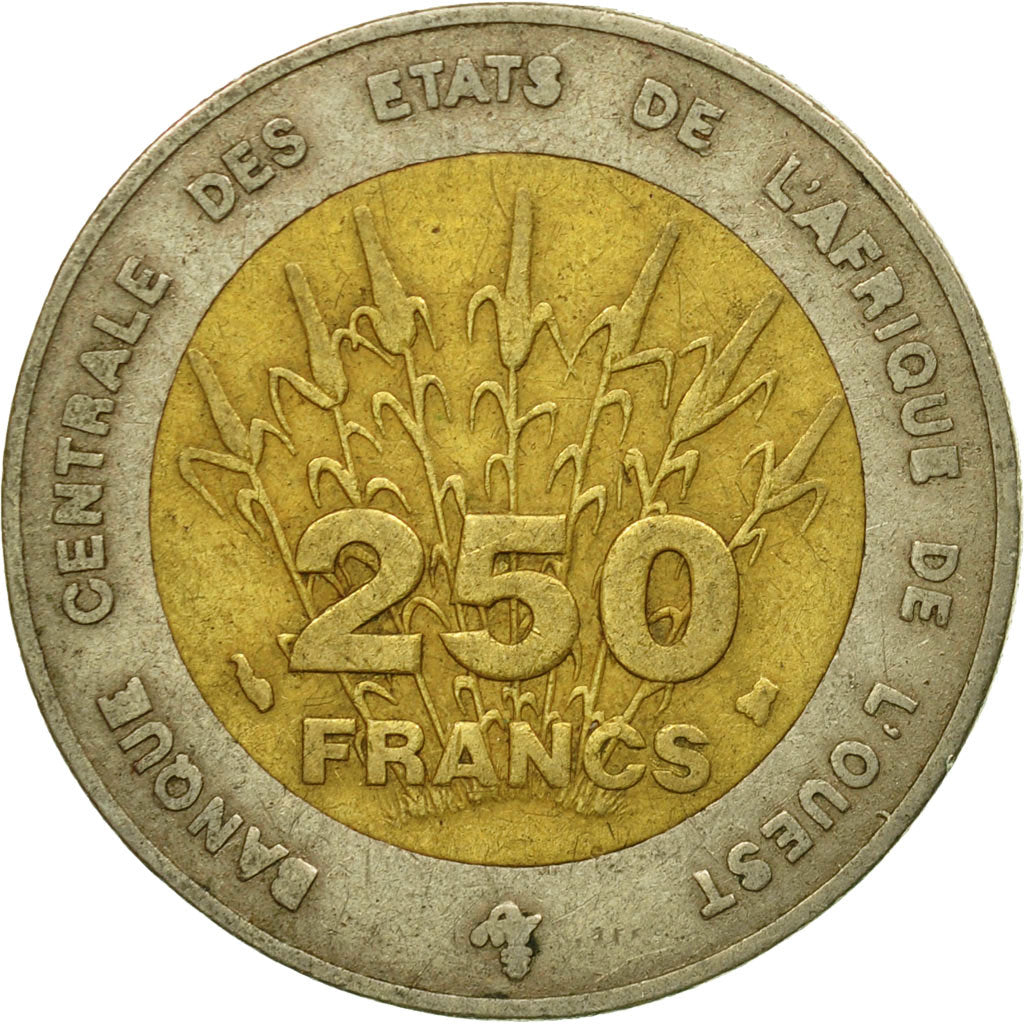Monnaie, West African States, 250 Francs, 1996, Paris, TB, Bi-Metallic, KM:13