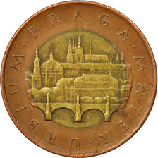 Coin, Czech Republic, 50 Korun, 1993, EF(40-45), Bi-Metallic, KM:1