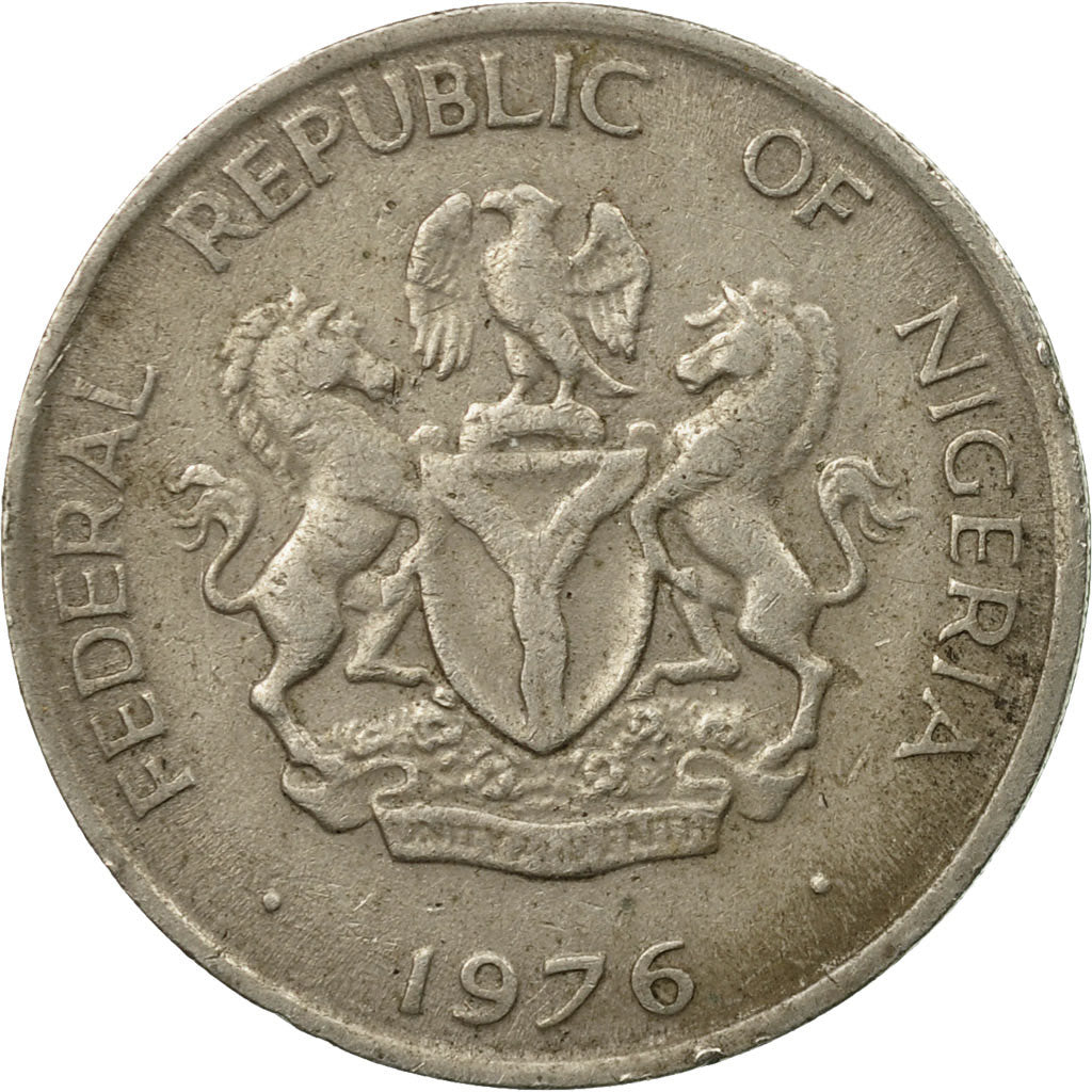 Monnaie, Nigéria, Elizabeth II, 10 Kobo, 1976, TB+, Copper-nickel, KM:10.1