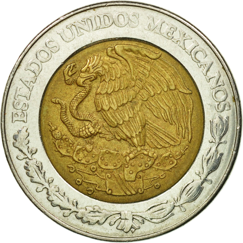 Coin, Mexico, 5 Pesos, 2005, Mexico City, EF(40-45), Bi-Metallic, KM:605