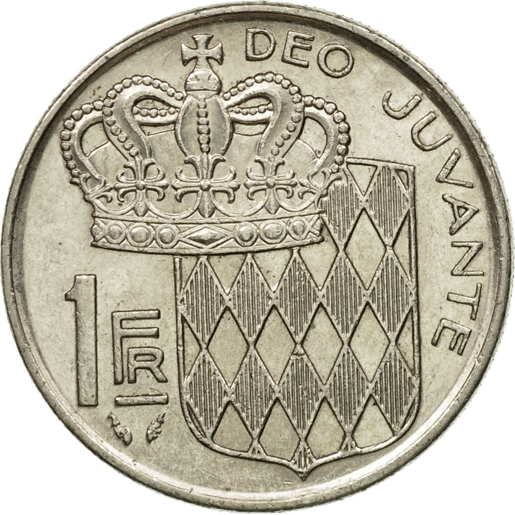 Coin, Monaco, Rainier III, Franc, 1982, AU(50-53), Nickel, KM:140, Gadoury:MC