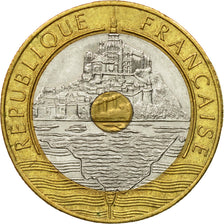 Coin, France, Mont Saint Michel, 20 Francs, 1992, Paris, VF(30-35)