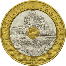 Monnaie, France, Mont Saint Michel, 20 Francs, 1993, Paris, TB+, Tri-Metallic