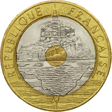 Monnaie, France, Mont Saint Michel, 20 Francs, 1993, Paris, TTB, Tri-Metallic