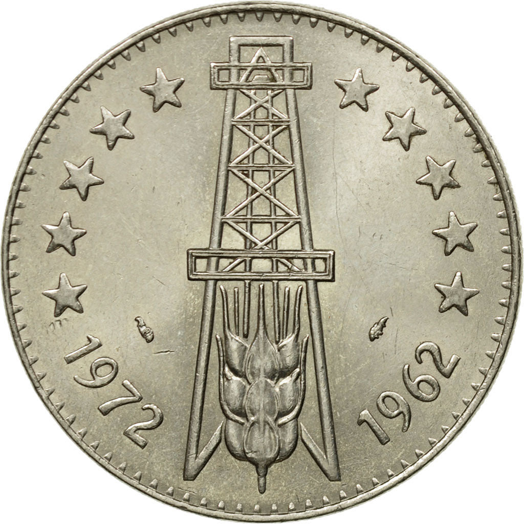 Coin, Algeria, 5 Dinars, 1972, Paris, EF(40-45), Silver, KM:105