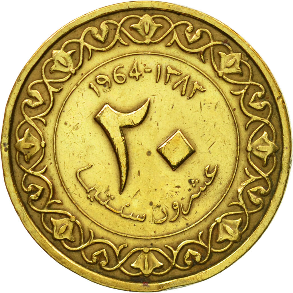 Coin, Algeria, 20 Centimes, 1964, Paris, EF(40-45), Aluminum-Bronze, KM:98