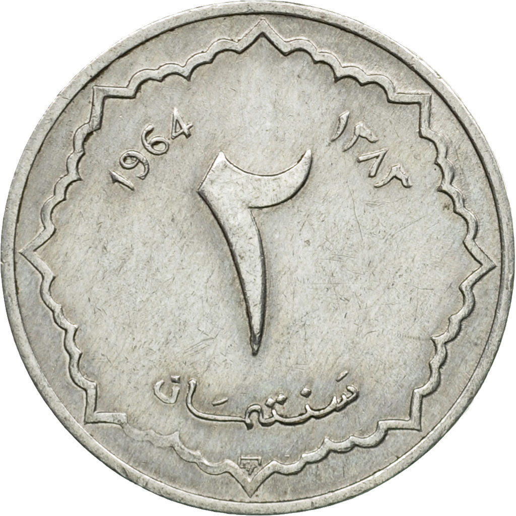 Coin, Algeria, 2 Centimes, 1964, Paris, EF(40-45), Aluminum, KM:95