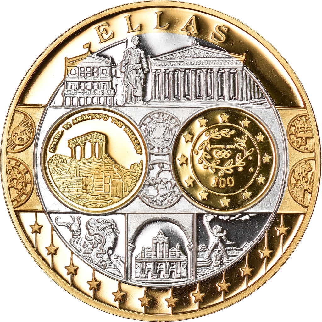 Griekenland, Medaille, Euro, Europa, FDC, Zilver