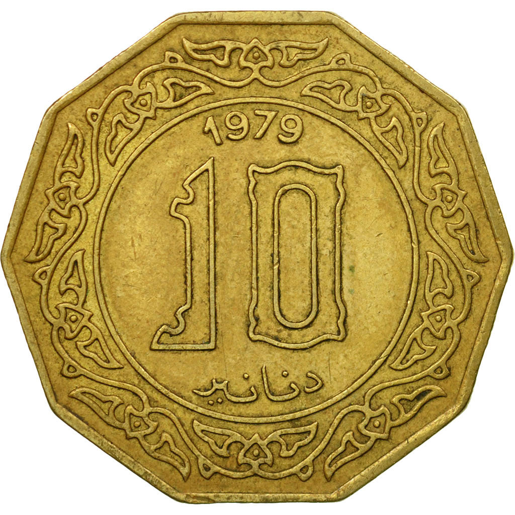 Coin, Algeria, 10 Dinars, 1979, Paris, VF(30-35), Aluminum-Bronze, KM:110