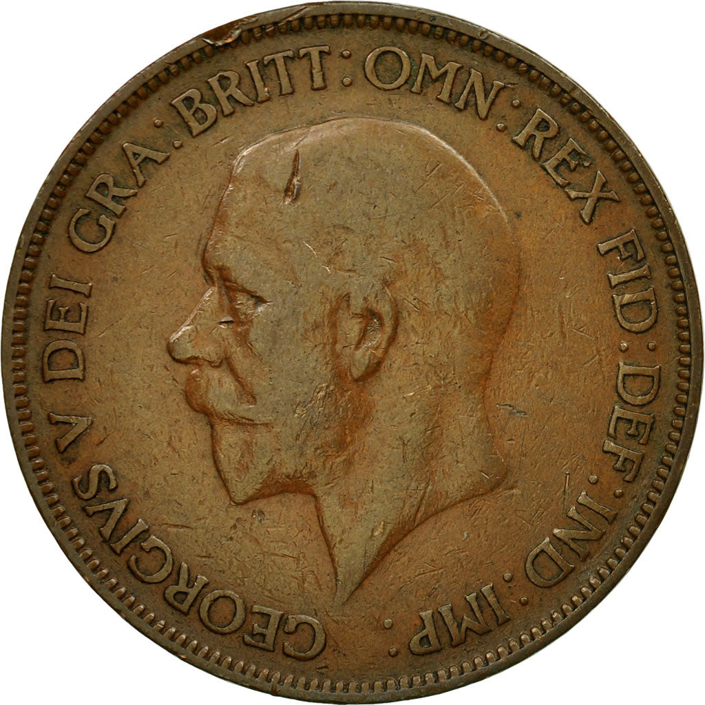 Monnaie, Grande-Bretagne, George V, Penny, 1928, B+, Bronze, KM:838