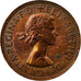Coin, Great Britain, Elizabeth II, 1/2 Penny, 1955, EF(40-45), Bronze, KM:896