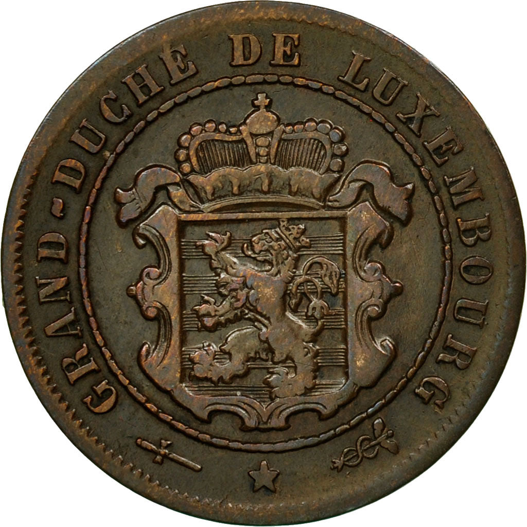 Coin, Luxembourg, William III, 2-1/2 Centimes, 1901, Utrecht, EF(40-45), Bronze