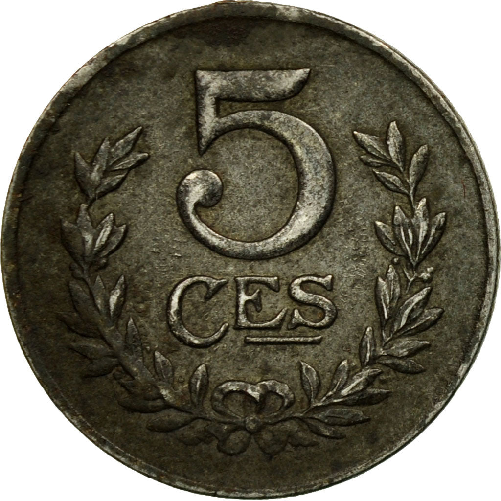 Coin, Luxembourg, Charlotte, 5 Centimes, 1918, VF(30-35), Iron, KM:30