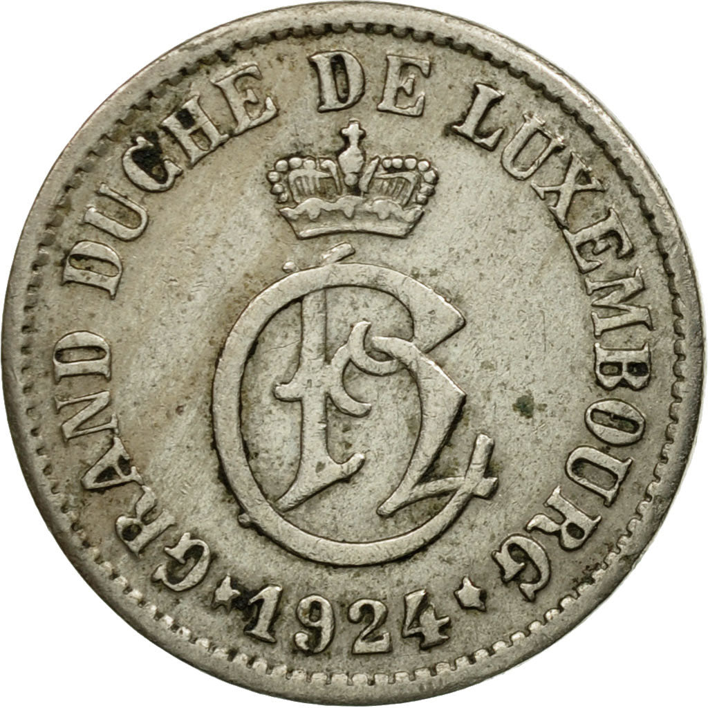 Coin, Luxembourg, Charlotte, 5 Centimes, 1924, VF(30-35), Copper-nickel, KM:33