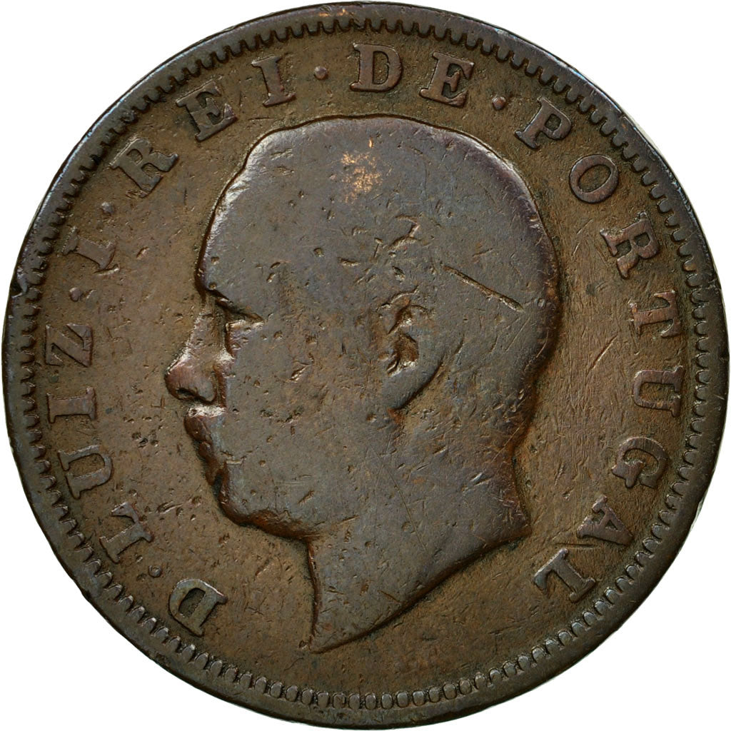 Coin, Portugal, Luiz I, 20 Reis, 1882, F(12-15), Bronze, KM:527