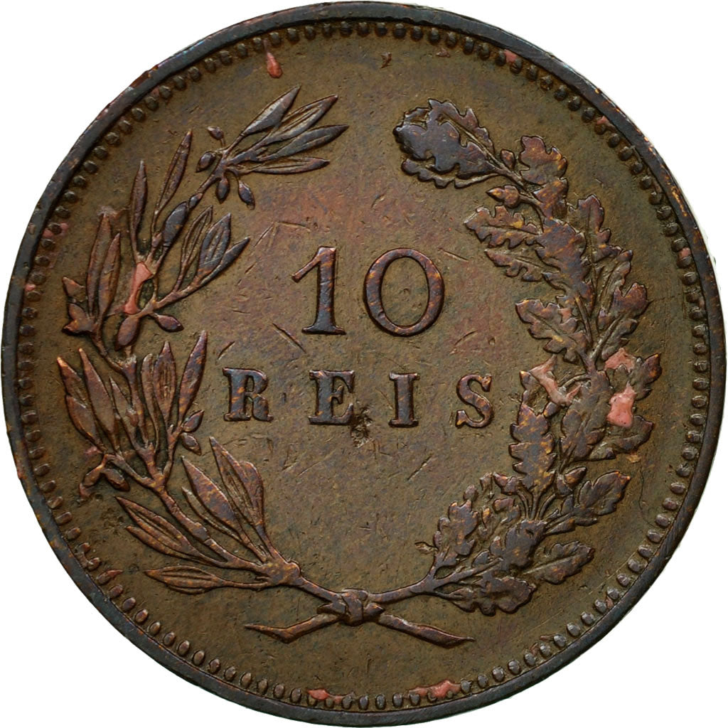 Moneta, Portogallo, Carlos I, 10 Reis, 1891, Portugal Mint, BB, Bronzo, KM:532