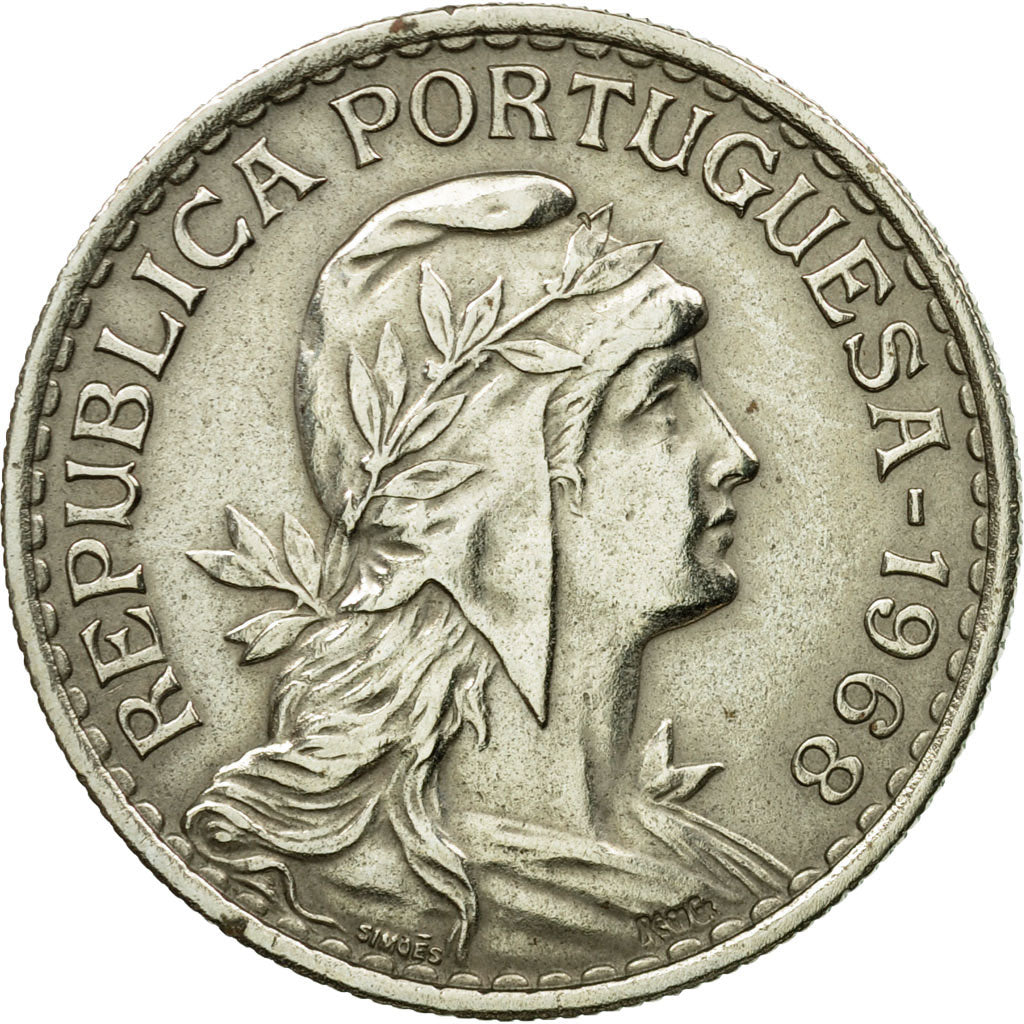 Coin, Portugal, Escudo, 1968, EF(40-45), Copper-nickel, KM:578
