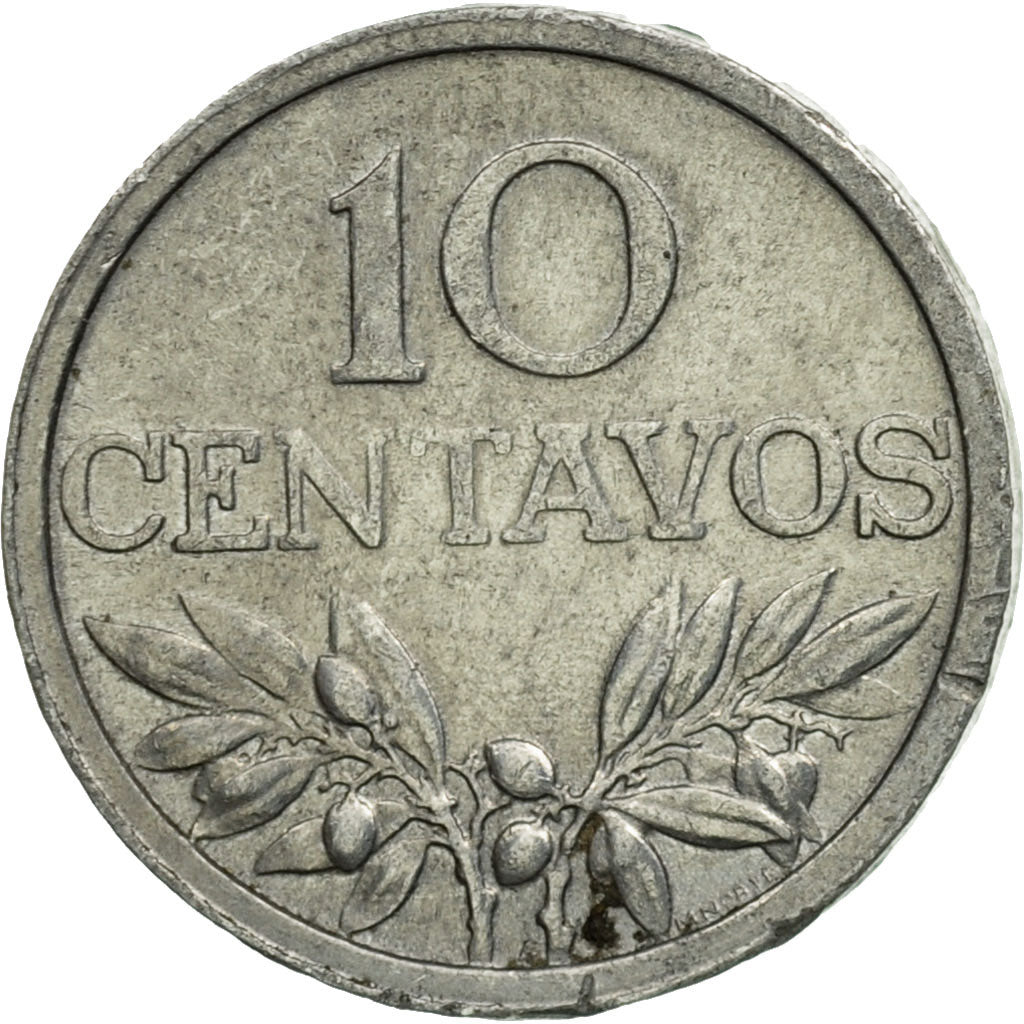 Coin, Portugal, 10 Centavos, 1972, EF(40-45), Aluminum, KM:594