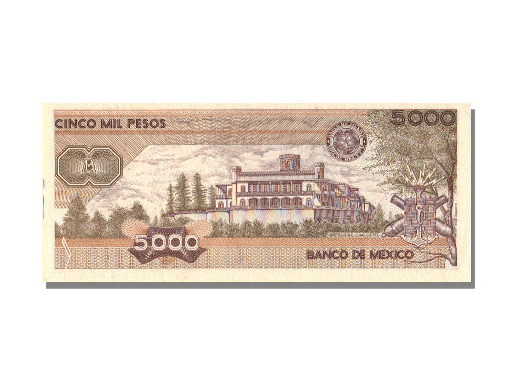 Mexico, 5000 Pesos, 1989, KM #88c, 1989-03-28, UNC(65-70), Z 0866115