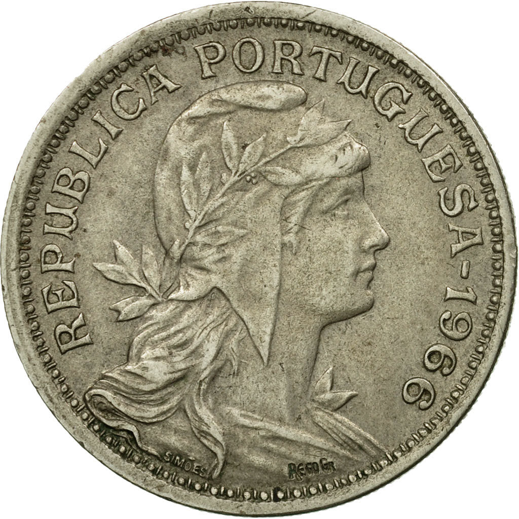Coin, Portugal, 50 Centavos, 1966, EF(40-45), Copper-nickel, KM:577