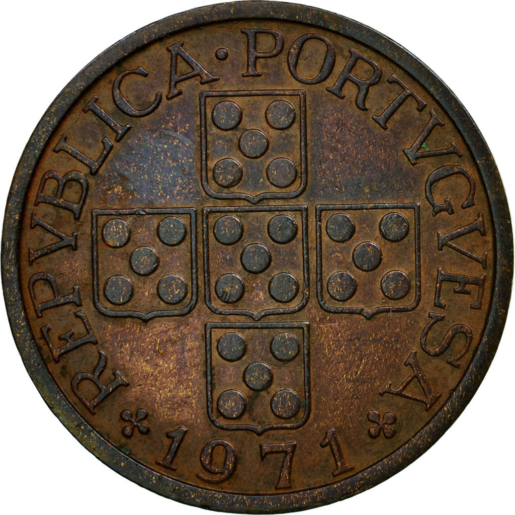 Coin, Portugal, 50 Centavos, 1971, EF(40-45), Bronze, KM:596