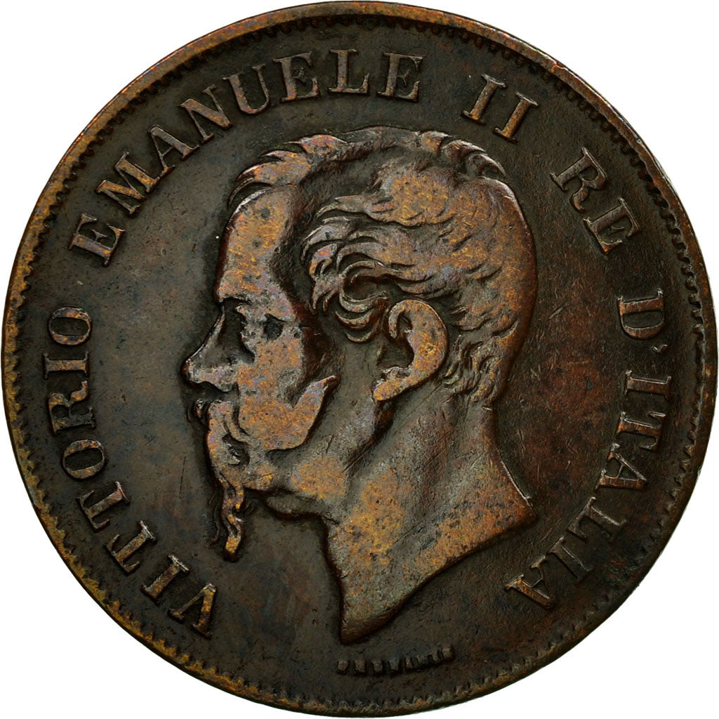 Moneta, Włochy, Vittorio Emanuele II, 5 Centesimi, 1862, Naples, EF(40-45)