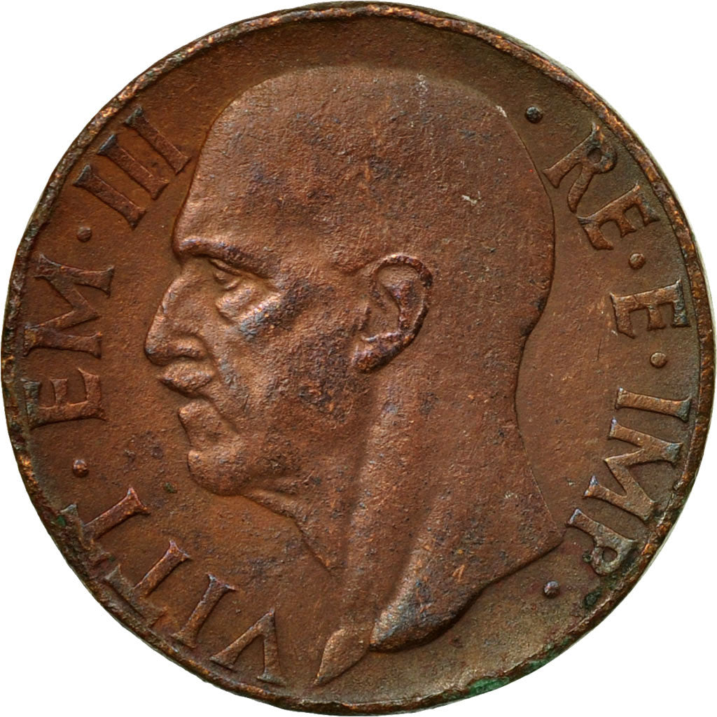 Coin, Italy, Vittorio Emanuele III, 10 Centesimi, 1938, Rome, EF(40-45), Copper