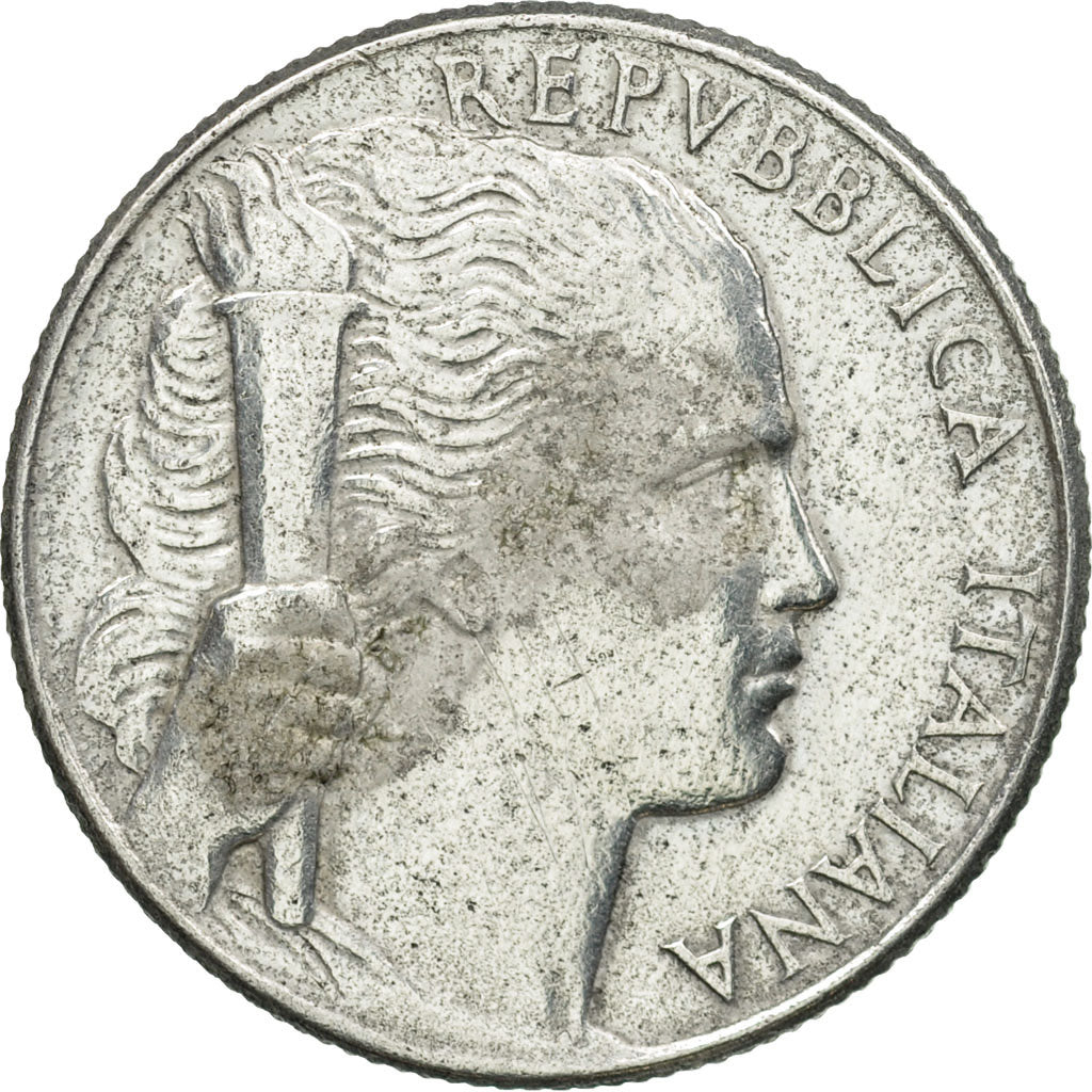 Coin, Italy, 5 Lire, 1950, Rome, F(12-15), Aluminum, KM:89