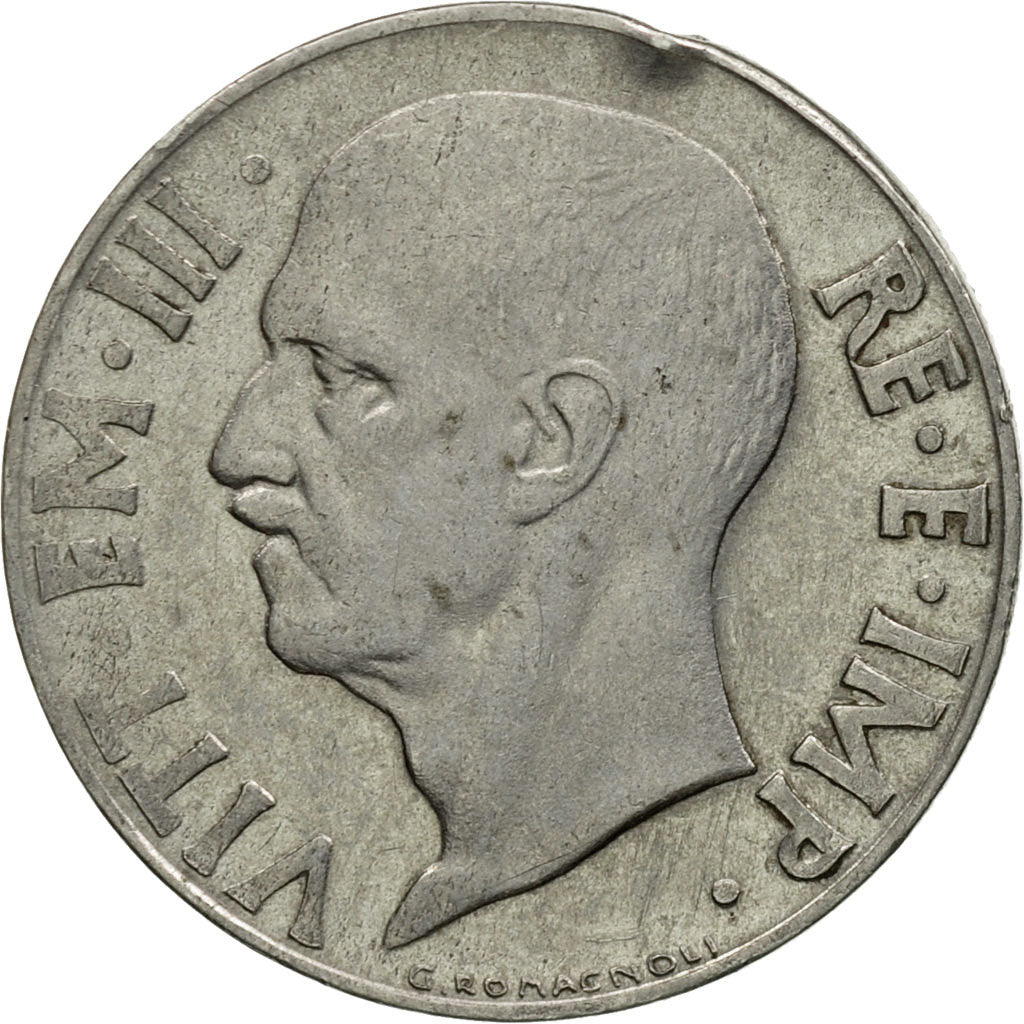 Monnaie, Italie, Vittorio Emanuele III, 20 Centesimi, 1943, Rome, B+, Stainless