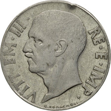 Monnaie, Italie, Vittorio Emanuele III, 20 Centesimi, 1943, Rome, B+, Stainless