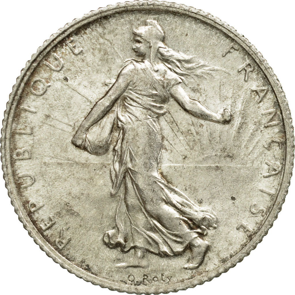 Moneta, Francia, Semeuse, Franc, 1920, Paris, BB+, Argento, KM:844.1, Le