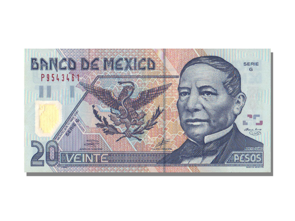 Mexico, 20 Pesos, 2001, KM #116b, 2001-05-17, UNC(65-70), P 9543461