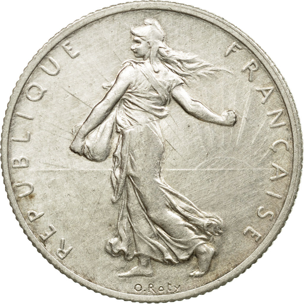 Coin, France, Semeuse, 2 Francs, 1918, Paris, AU(50-53), Silver, KM:845.1, Le